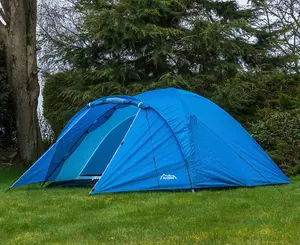 Andes 4 Person Easy Pitch Tent - BLUE