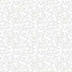 Laura Ashley Erwood Grey Leaves Smooth Wallpaper