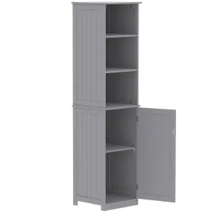 Lassic Hayle Tall Matt Grey Single Wall-mounted Bathroom Cabinet (H)170cm (W)40cm