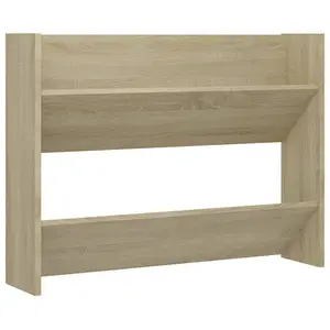 Berkfield Wall Shoe Cabinet Sonoma Oak 80x18x60 cm Engineered Wood