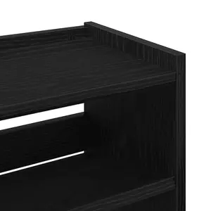 Berkfield Shoe Rack Black 60x25x100 cm Engineered Wood