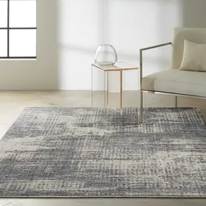 Grey Beige Modern Easy to Clean Abstract Rug For Dining Room Bedroom And Living Room-244cm X 305cm