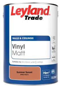 Leyland Trade Vinyl Matt Walls & Ceilings Emulsion Paint Summer Sunset (PPG1192-6) 5L