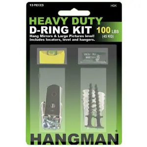 Hangman Heavy Duty D-Ring Picture Hanging Kit HDK