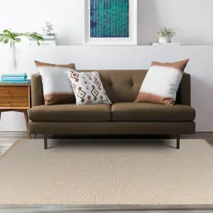 PAVI Becki Owens x Surya Solid and Border Boho Jute Area Rug 120 x 170 cm