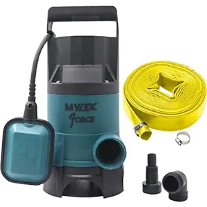 MYLEK Submersible Water Pump Electric 400W for Clean or Dirty Water with Float Switch and 25m Hose