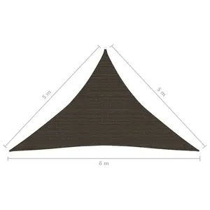 Berkfield Sunshade Sail 160 g/m2 Brown 5x5x6 m HDPE