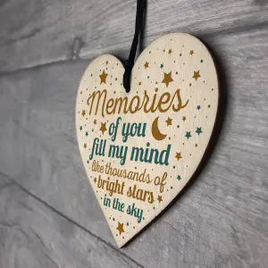 Red Ocean Handmade Memorial Christmas Wooden Hanging Bauble Decoration In Memory Of Mum Dad Nan Grandad Keepsake Gifts