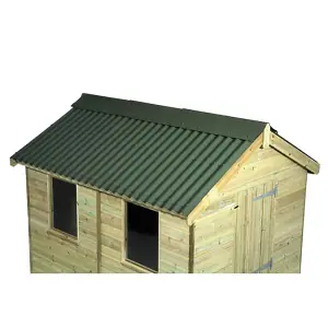 Pack of 100 - BituRoof - Durable Green Corrugated Bitumen Roofing Sheets - 2000x950mm