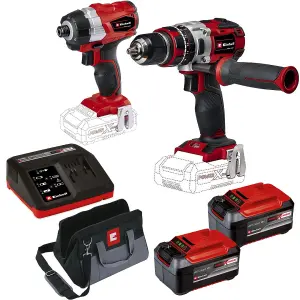 Einhell Power X Change 18V Brushless Combi Hammer Drill + Impact Driver 2X 5.2ah