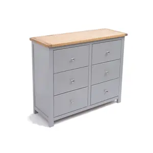 Mirano 6 Drawer Chest of Drawers Chrome Knob