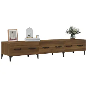 Berkfield TV Cabinet Brown Oak 150x34,5x30 cm Engineered Wood