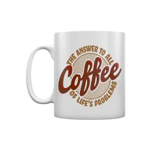 Grindstore Coffee The Answer To All Of Lifes Problems Mug White/Brown (One Size)