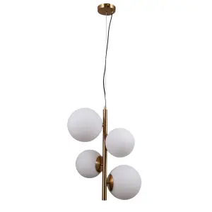 Luminosa Riga Modern 2 Light Globe Pendant Ceiling Light, E27+E14