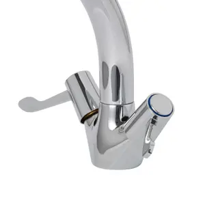 Aubery Chrome effect Kitchen Monobloc Tap