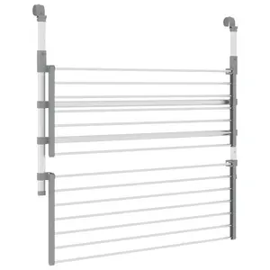 Aluminium Foldable Wall-Mounted Drying Rack 95" H x 89" W x 25" D