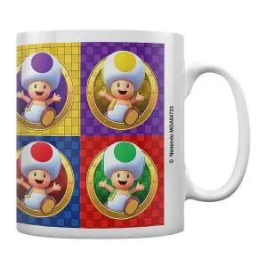 Super Mario Multi Toads Mug Multicoloured/White (One Size)