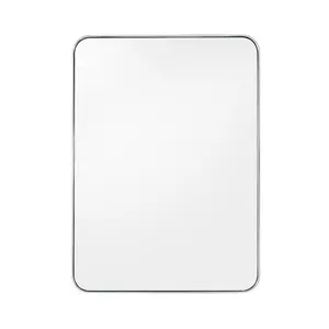 Mccreery Metal Flat Wall Mirror Satin Brass / 76.2cm H x 55.9cm W