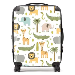 Cute Safari Animals Suitcase - Large