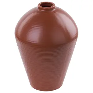 Flower Vase XANTHI Ceramic Brown