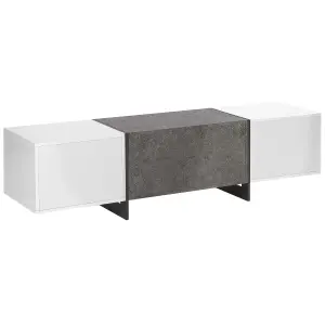 Beliani Modern TV Stand White RUSSEL