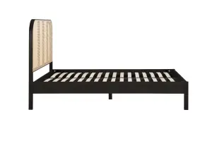 Birlea Margot Double Rattan Bed Black