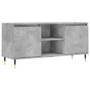 Berkfield TV Cabinet Concrete Grey 104x35x50 cm Engineered Wood