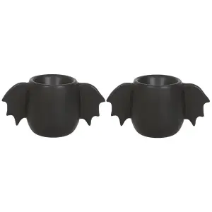 Something Different Bat Egg Cup Set (Pack of 2) Black (One Size)