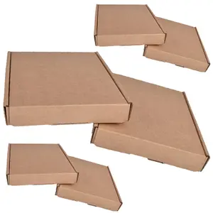 100 x Brown Small Single Wall Die Cut Packing Shipping Boxes C4