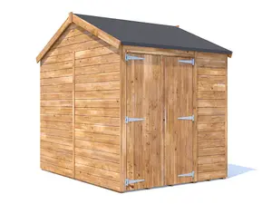 Dunster House Wooden Shed 1.8m x 2.4m Pressure Treated Outdoor Garden Storage Overlord Apex Roof With Window