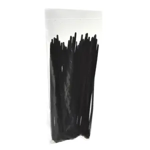 75pc Zip Ties 200mm x 4.5mm Black Cable Ties Wrap Wire Lock Ties