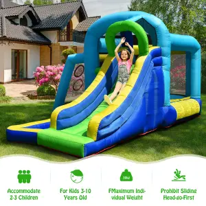 Costway 5 In 1 Inflatable Bounce Castle Bounce House W/Large Jumping & Playing Area