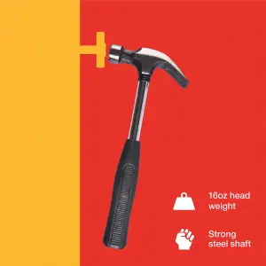 Amtech A0100 16oz (450g) Claw hammer with steel shaft