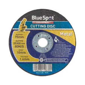 HomeSmart Pack of 10 Metal Cutting Discs 75mm x 1.6mm for 3" Air Cut Off Tools, Precision Cutting