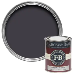 Farrow & Ball Estate Paean black Eggshell Paint, 750ml