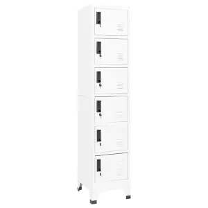 Berkfield Locker Cabinet White 38x40x180 cm Steel