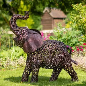 Bronze Garden Elephant Sculpture - Large