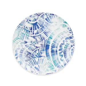 Purely Home Coastal Scallops Melamine Salad Plates - Set of 8