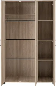 Oliver 3 Door Wardrobe Light Oak Effect