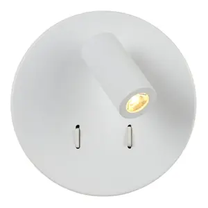 Lucide Bentjer Modern Reading Wall Light 14cm - LED - 1x11W 3000K - White