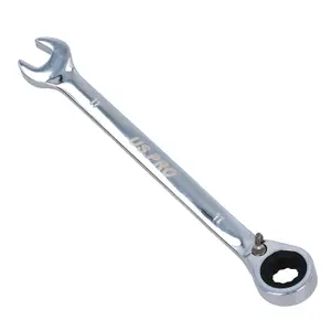 11mm Reversible Cranked Offset Ratchet Combination Spanner Wrench 72 Teeth