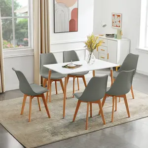 Milana 6 - Person Dining Set Grey