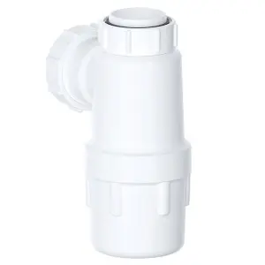 SPARES2GO Waste Bottle Trap 40mm 1-1/2" Basin Bidet Urinal Bathroom Kitchen Sink 75mm Seal