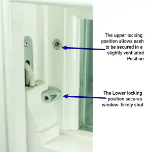 EAI Sash Window Stop Set with Ventilation Restrictor Feature With Keys - Polished Brass