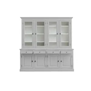 Topeka Standard China Cabinet Light Grey/White