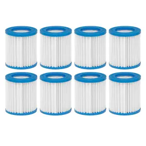 Dellonda Swimming Pool Filter Cartridge Pack of 8 - DL117