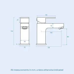 Nes Home Leon Bathroom Basin Mixer Tap & Waste Chrome