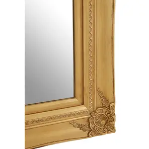 Interiors by Premier Baroque Rectangular Gold Wall Mirror