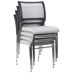 Beliani Retro Set of 4 Chairs SEDALIA Grey