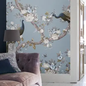 Laura Ashley Belvedere Blue Animal Matt Mural